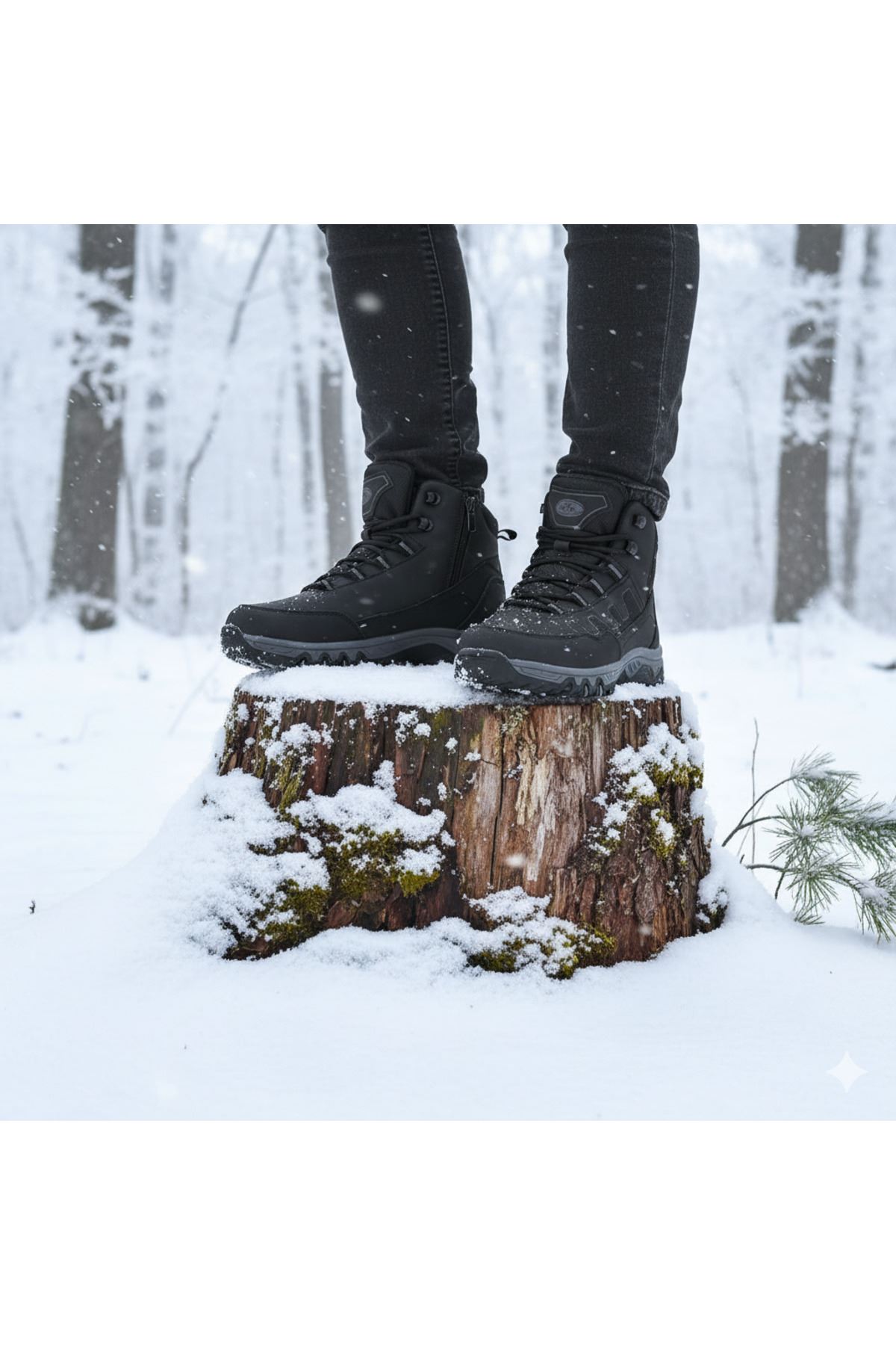 Erkek Çocuk Trekking Bot, Soğuğa Dayanıklı Fermuarlı İçi Polar Bağcıklı Bot