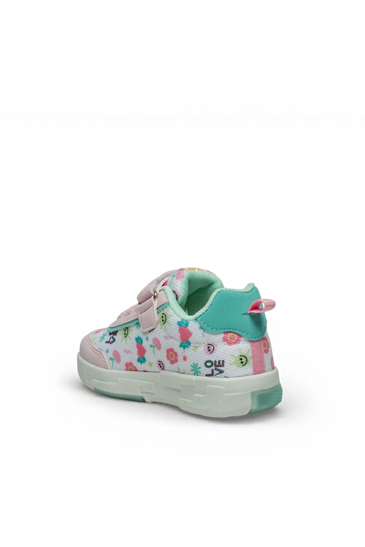 Desenli Işıklı Düz Taban-Pedli Çocuk Sneaker