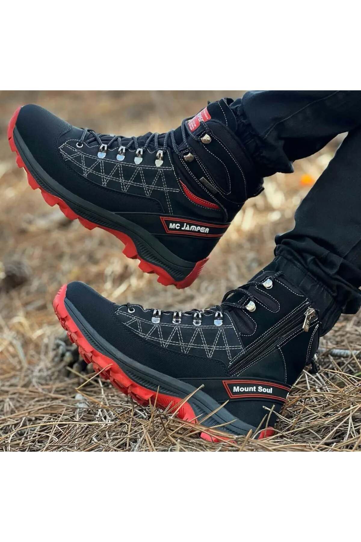 Suya Rüzgara Dayanıklı İçi Polar Üst Kaplamalı Trekking Spor Bot