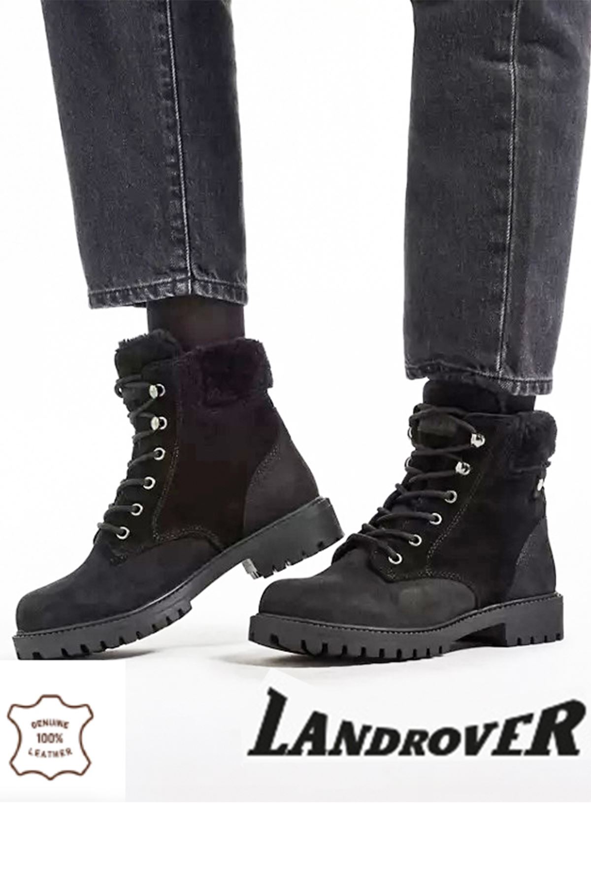 Landrover Siyah (36-42) Nubuk Hakiki 1.Sınıf Deri Bot ( yurtdışı üretimidir )