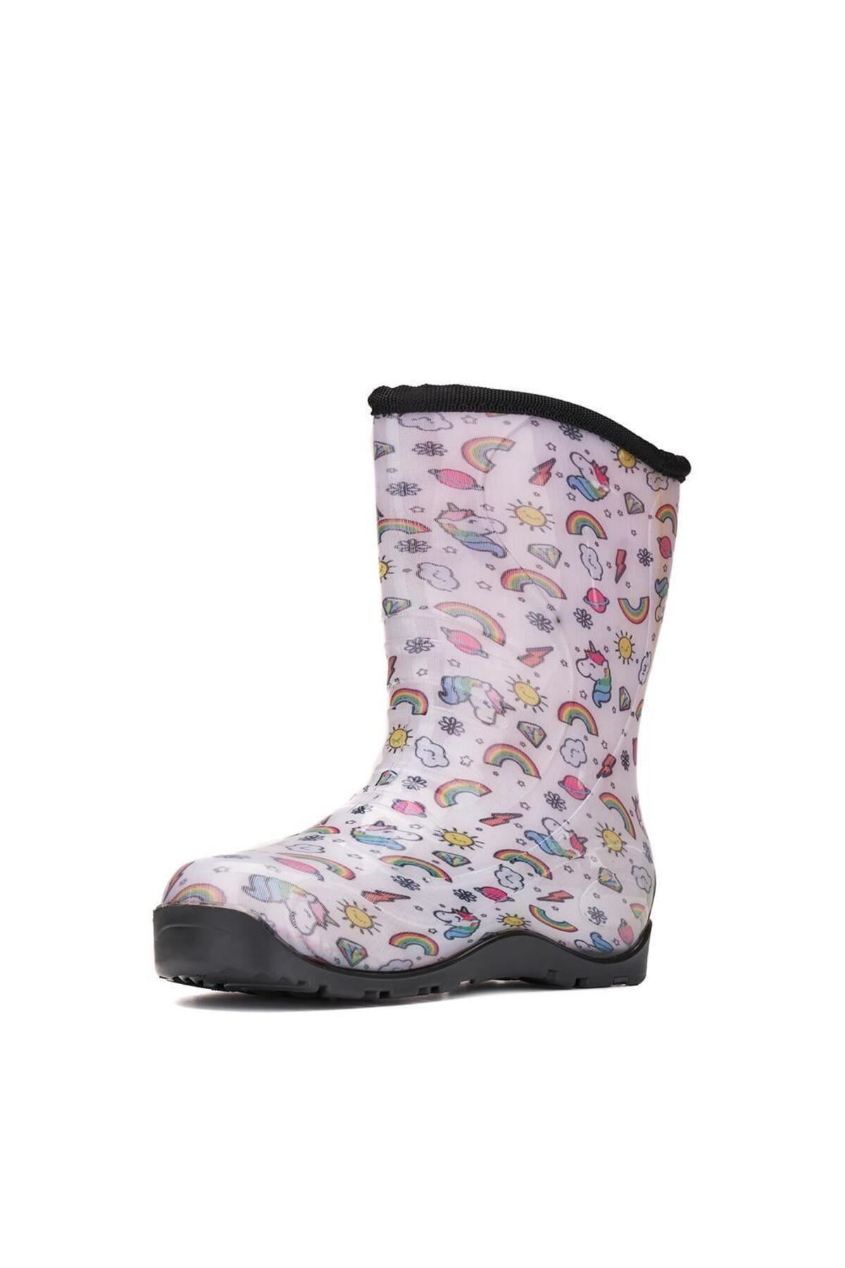 Unisex Kız Ve Erkek Çocuk Su Geçirmez Yağmur Çizme Ultra Yumuşak