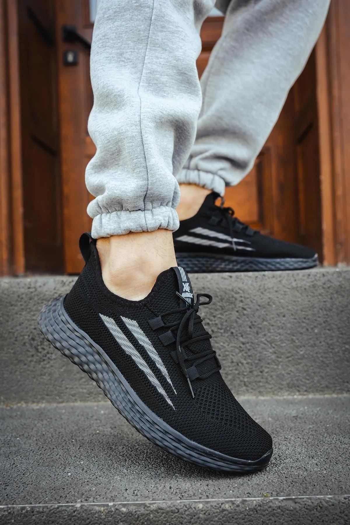 Gri Triko Kumaş Kadın Spor Ayakkabı Sneakers