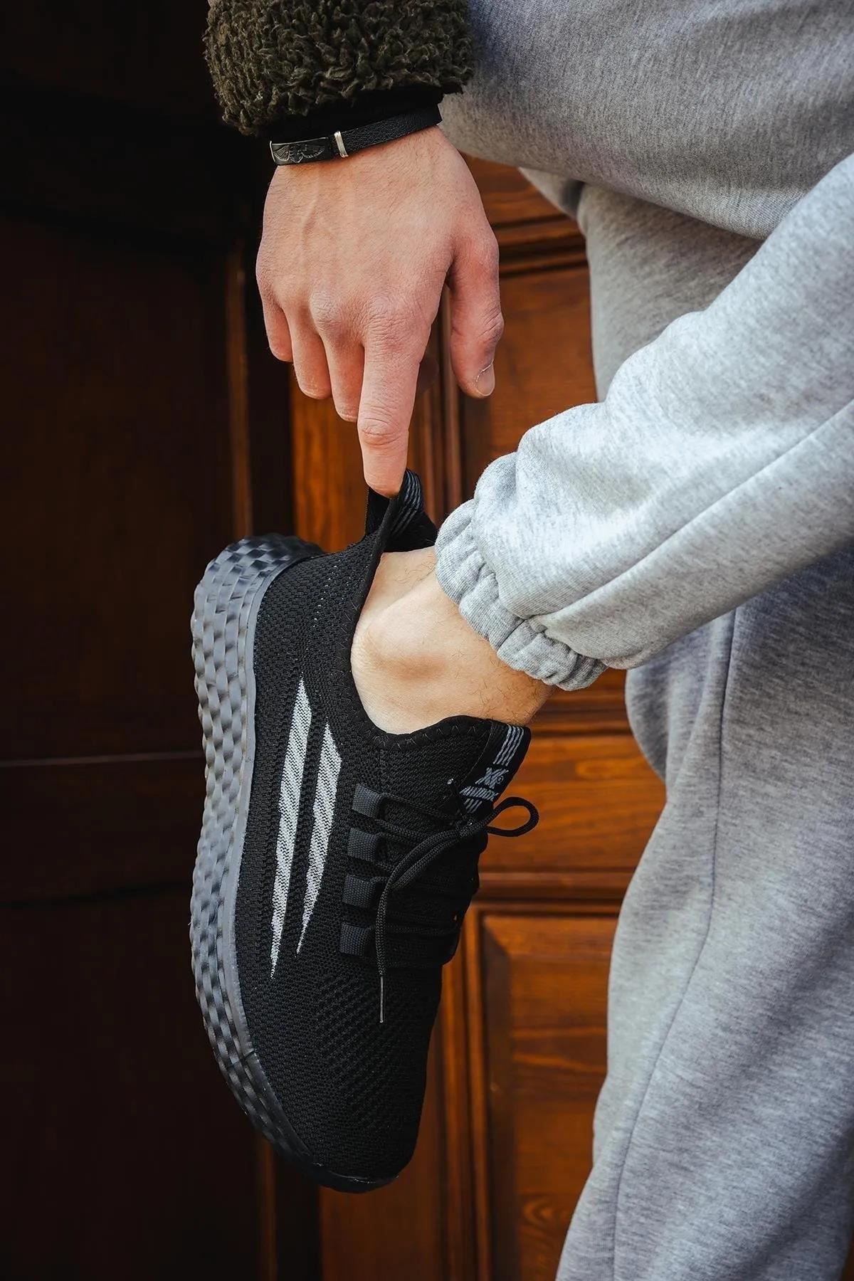 Gri Triko Kumaş Kadın Spor Ayakkabı Sneakers