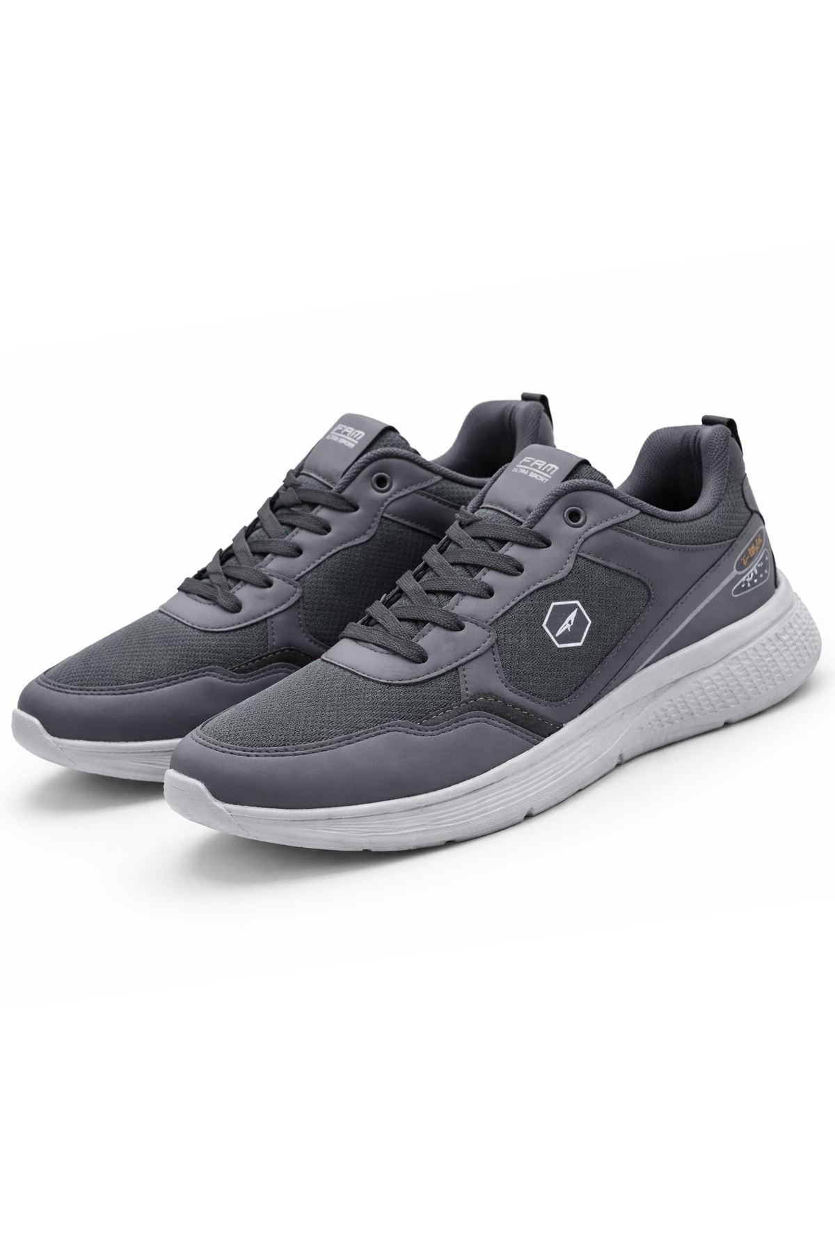 Erkek Spor Ayakkabı Günlük Rahat Hafif Kaymaz Taban Gri Sneaker X-Run Ultra Comfort
