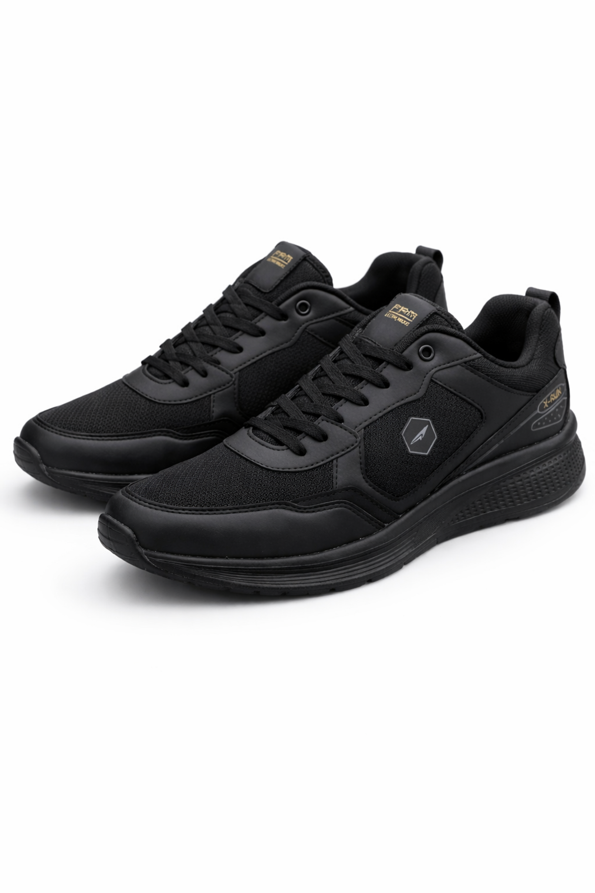 Erkek Spor Ayakkabı Günlük Rahat Hafif Kaymaz Taban Siyah Sneaker X-Run Ultra Comfort