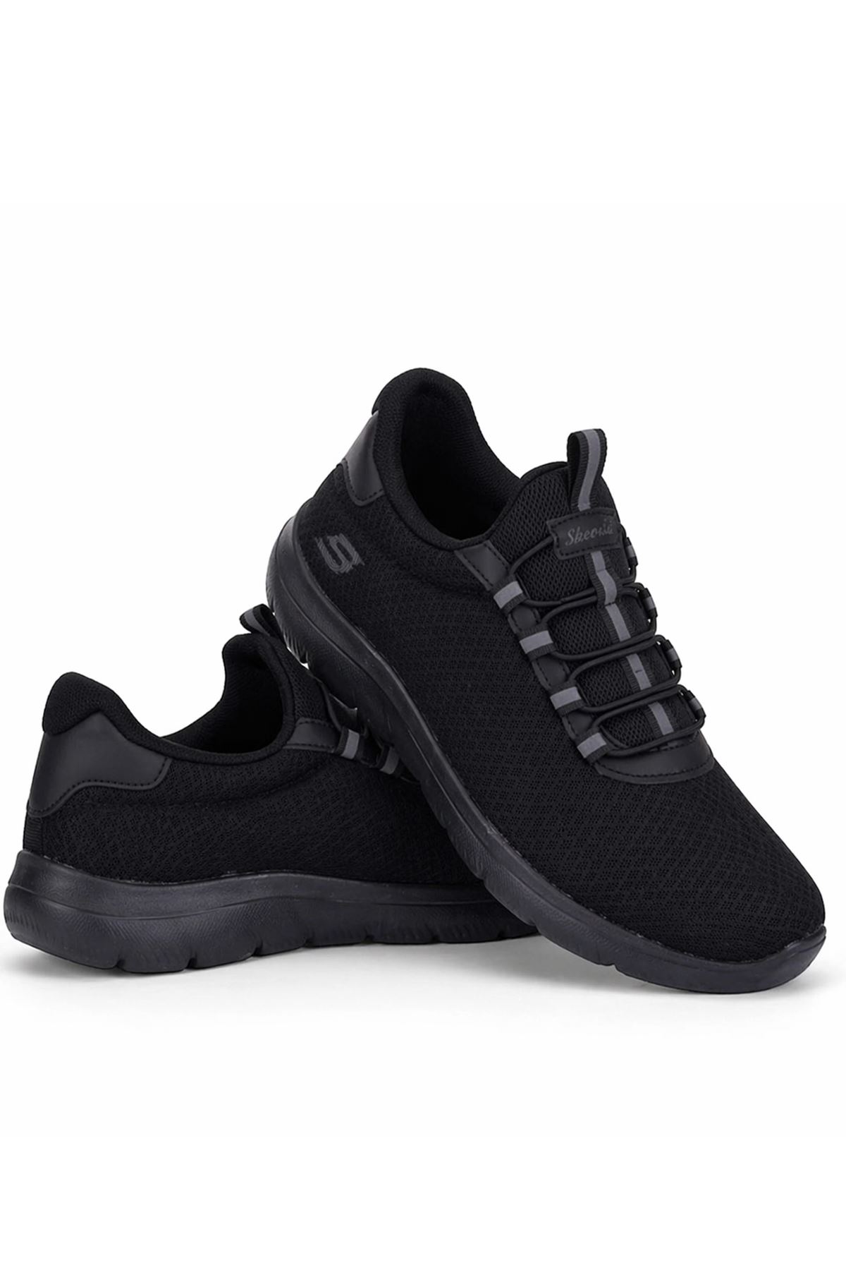 Kadın Bağcıksız Sneaker Siyah Hafif Rahat Günlük Spor Ayakkabı Siyah