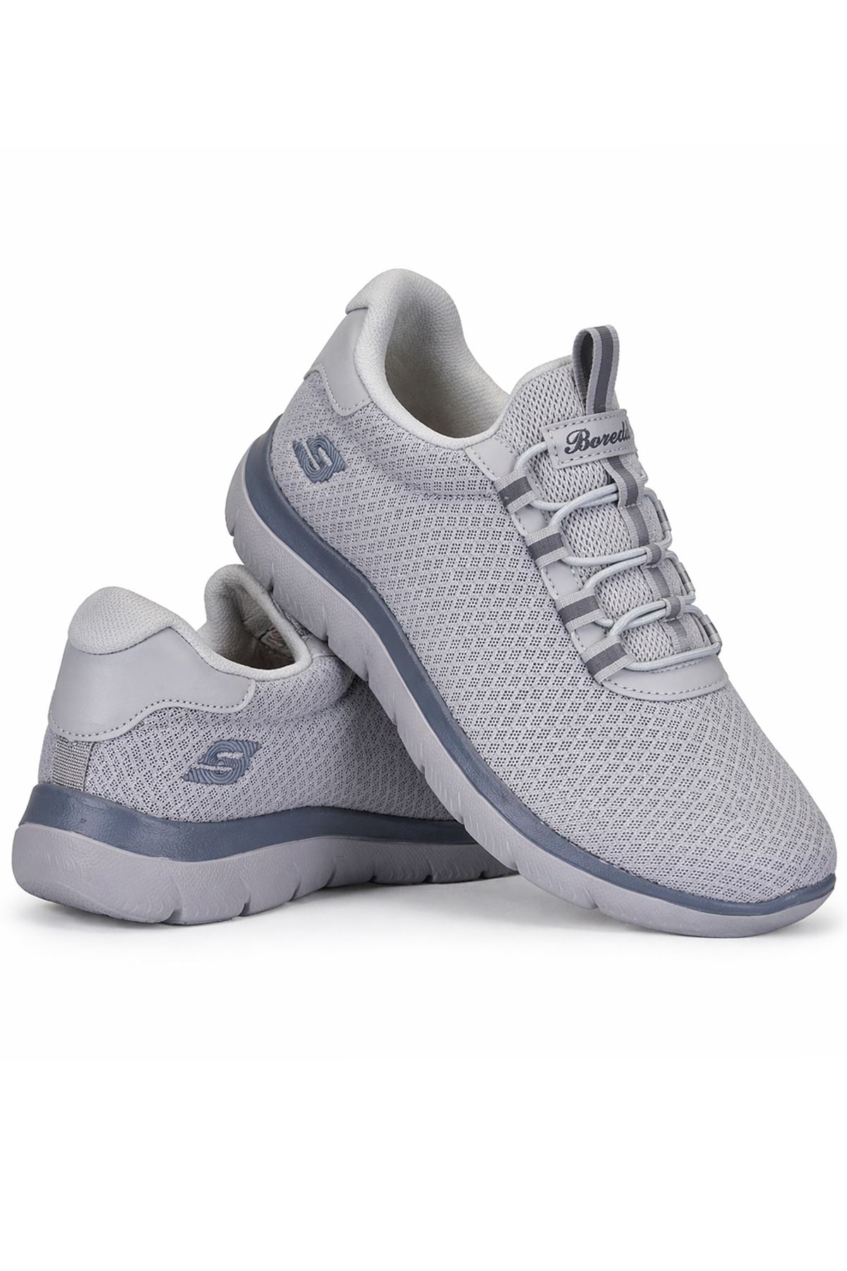 Kadın Bağcıksız Sneaker Hafif Rahat Günlük Spor Ayakkabı Gri