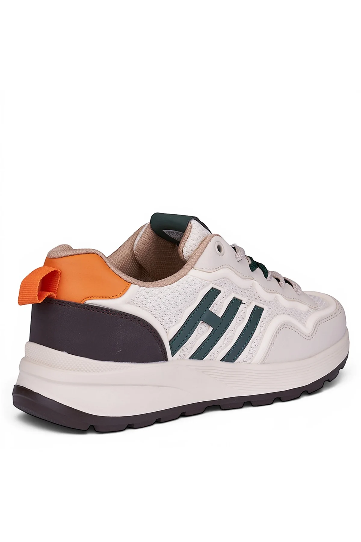 Erkek Krem Sneaker Yeni Sezon Trend Renk Kalın Tabanlı Bağcıklı Spor Ayakkabı