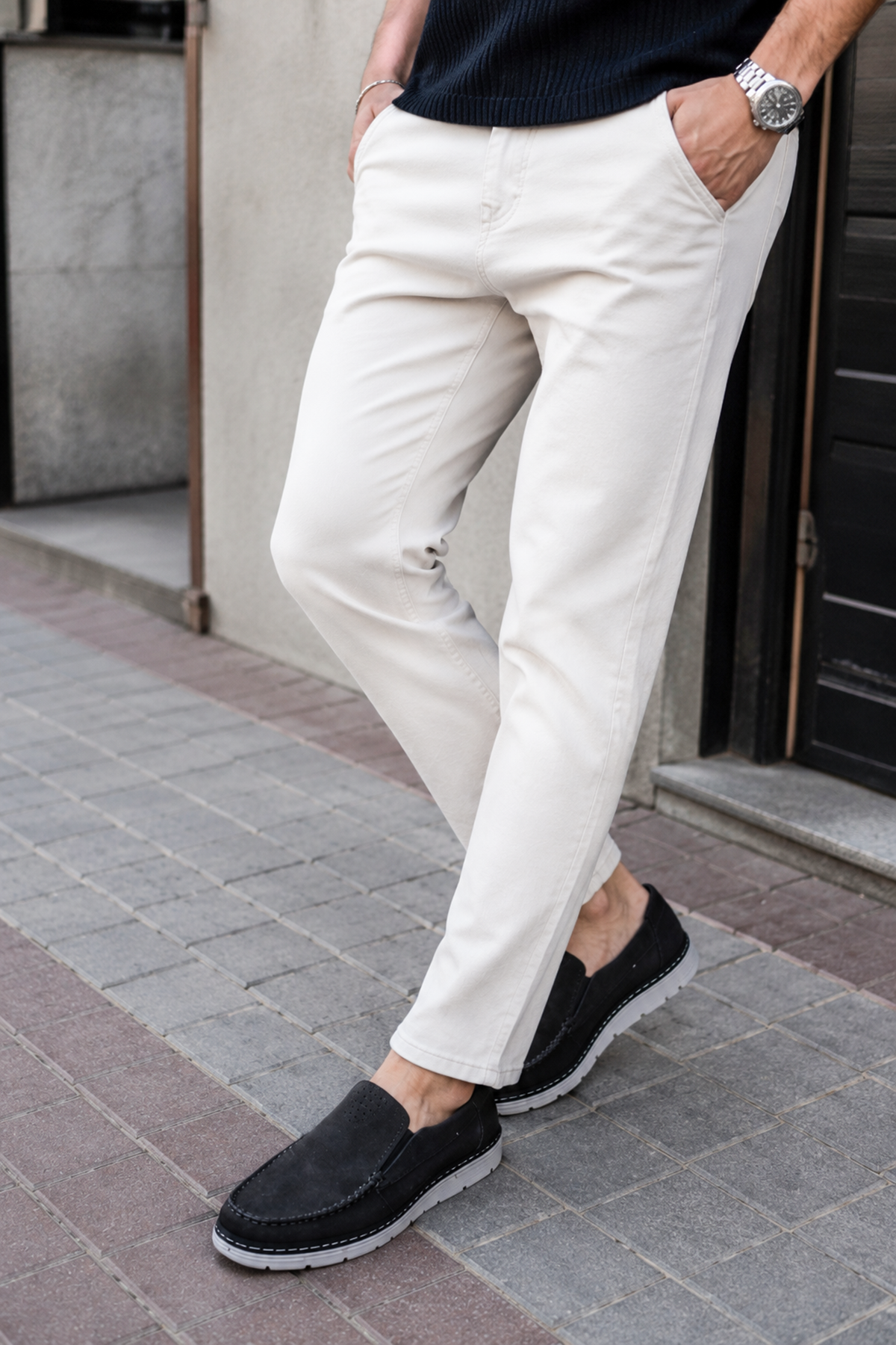 Siyah Hakiki Nubuk Deri Comfort Casual Erkek Ayakkabı
