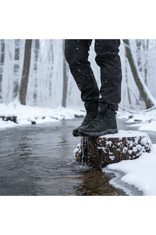 Erkek Çocuk Trekking Bot, Soğuğa Dayanıklı Fermuarlı İçi Polar Bağcıklı Bot