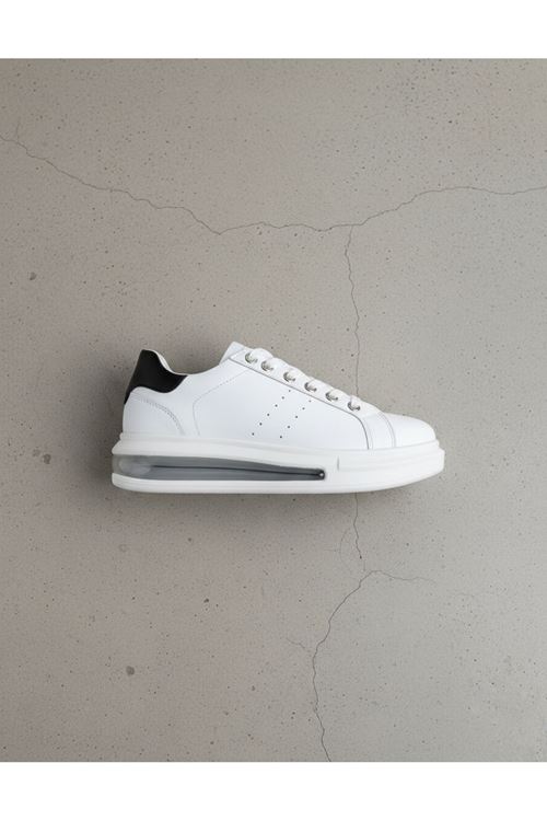 Erkek Beyaz Sneaker Kalın Taban