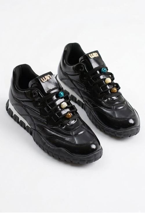 Casual Kadın Sneaker Boncuklu Bağcıklı Günlük Ayakkabı ( fashion model )