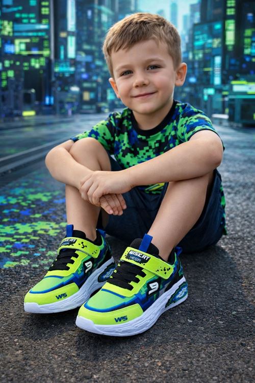 mine-craf Temalı Cırtlı Ultra Hafif Yumuşak Erkek Çocuk Sneaker