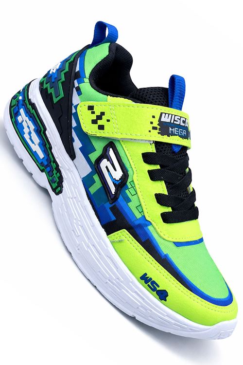 mine-craf Temalı Cırtlı Ultra Hafif Yumuşak Erkek Çocuk Sneaker