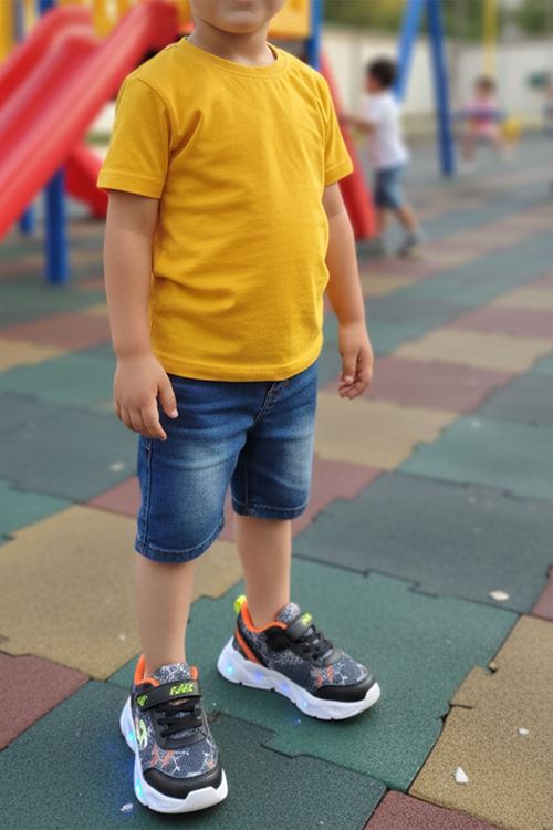 Spider Desenli ışıklı Çocuk Spor Ayakkabısı