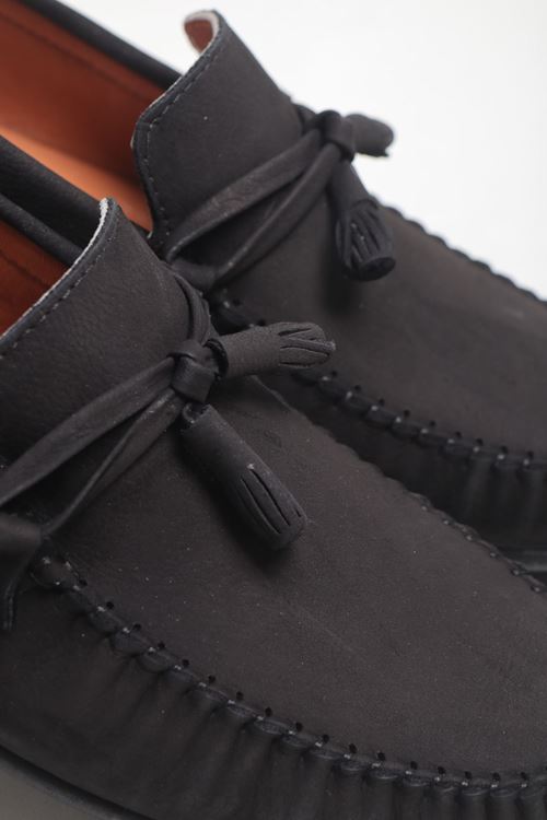 Hakiki Soft Nubuk Deri Loafer Corcik Püsküllü Loafer Ayakkabı