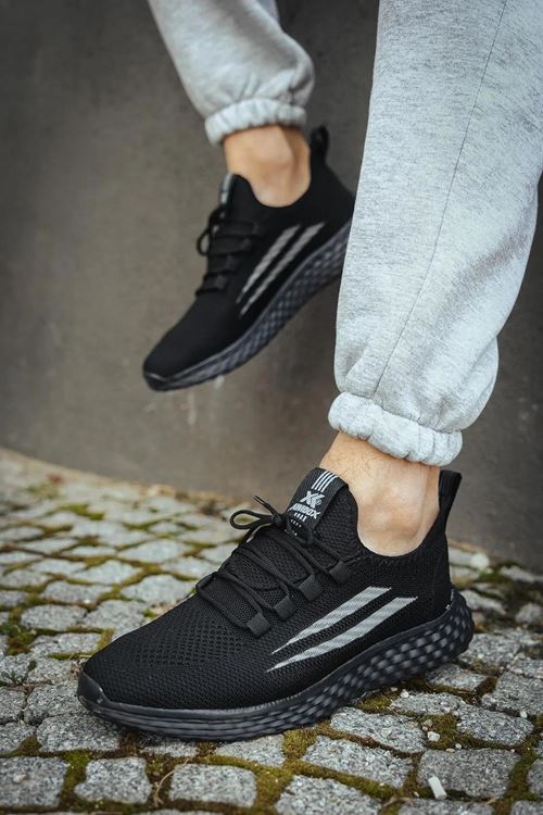 Gri Triko Kumaş Kadın Spor Ayakkabı Sneakers