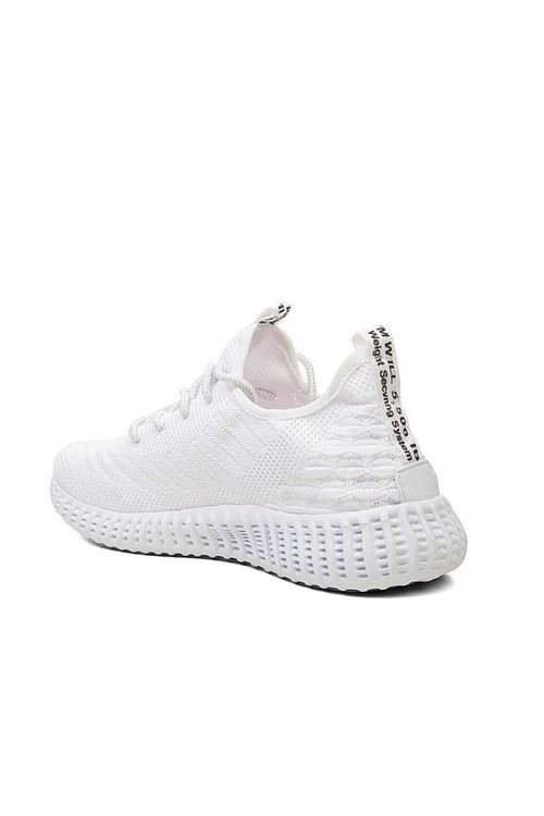 Beyaz Unisex Sneaker 15732 Ayakkabı Triko Sneaker