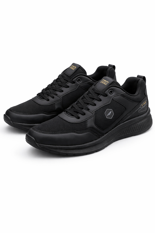 Erkek Spor Ayakkabı Günlük Rahat Hafif Kaymaz Taban Siyah Sneaker X-Run Ultra Comfort