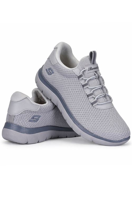 Kadın Bağcıksız Sneaker Hafif Rahat Günlük Spor Ayakkabı Gri