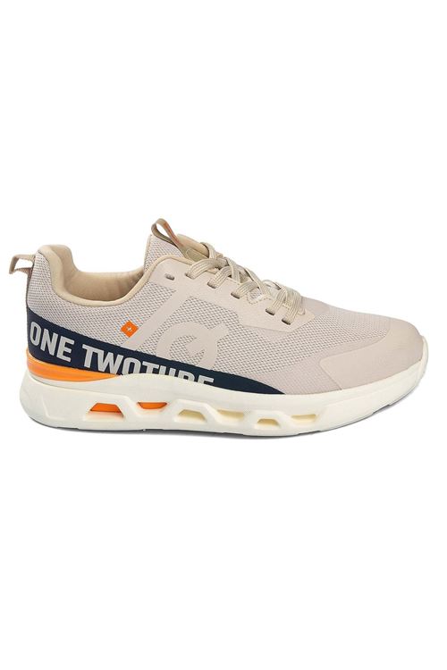 Erkek Krem Sneaker Günlük Spor Ayakkabı Hafif Taban Nefes Alan Rahat Yürüyüş Ayakkabısı