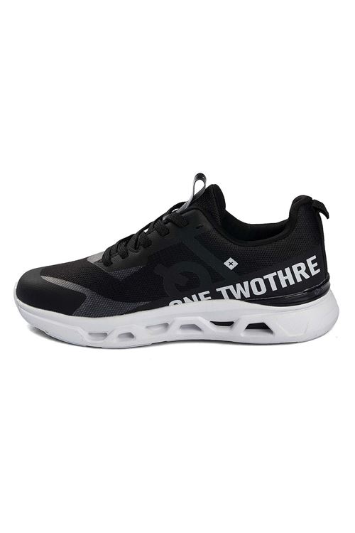 Erkek Siyah Sneaker Günlük Spor Ayakkabı Hafif Taban Nefes Alan Rahat Yürüyüş Ayakkabısı