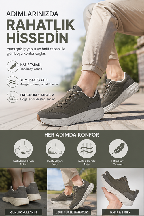 Sneaky Cozy Fit Ekstra Yumuşak Anatomik Erkek Sneaker