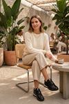 Casual Kadın Sneaker Boncuklu Bağcıklı Günlük Ayakkabı ( fashion model )