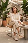 Casual Kadın Sneaker Boncuklu Bağcıklı Günlük Ayakkabı ( fashion model )