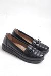 İçi Deri Rahat Anne Ayakkabısı – Siyah Comfort Günlük Ortopedik Loafer Model
