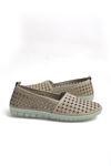 Flexible Dikişli Taban Hakiki Deri Ortopedik Kadın Babet