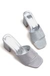 Taşlı Ve Sade Alçak Topuklu Abiye Terlik 7 Cm Topuklu