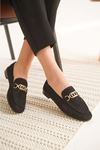 Tay Tüyü Düz Burun Yumuşak Loafer Babet (Metal Tokalıdır- Plastik Değildir )