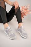 Fashion Gümüş Detaylı Rahat Kadın Spor Ayakkabı