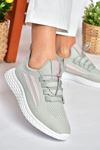 Gri Triko Kumaş Kadın Spor Ayakkabı Sneakers