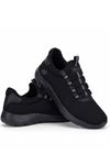 Kadın Bağcıksız Sneaker Siyah Hafif Rahat Günlük Spor Ayakkabı Siyah