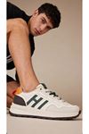 Erkek Krem Sneaker Yeni Sezon Trend Renk Kalın Tabanlı Bağcıklı Spor Ayakkabı