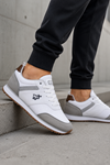 Erkek Beyaz Gri Spor Ayakkabı Günlük Casual Sneaker Hafif Rahat Ayakkabı