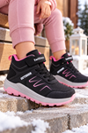 Kız Çocuk Siyah Pembe Cırtlı Outdoor Spor Ayakkabı