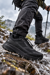 Wickers Easy Walk Siyah Erkek Outdoor Spor Ayakkabı – Bağcıklı, Kalın Tabanlı, Trekking ve Günlük Kullanım